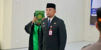 Bupati Saidi Mansyur lantik Yudi Andrea sebagai Setda Banjar