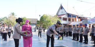 Jelang Hari Bhayangkara ke-80, Polres Batola ziarah dan tabur bunga di TMP Marabahan