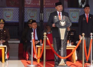 Setda Kabupaten Banjar pimpin upacara Peringatan Hari Lahir Pancasila di Martapura