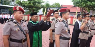 Polres Barito Utara laksanakan Sertijab Empat Pejabat