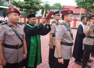Polres Barito Utara laksanakan Sertijab Empat Pejabat