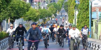 Peringati HUT Kabupaten dan Bhayangkara, Barito Utara gelar Gowes bersama