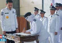 Bupati Saidi lantik 23 Pambakal: Tinggalkan kubu, bersatu bangun desa