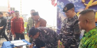 Pos TNI AL Marabahan resmi diresmikan, jaga keamanan jalur perairan Barito