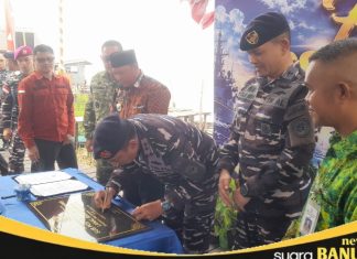Pos TNI AL Marabahan resmi diresmikan, jaga keamanan jalur perairan Barito